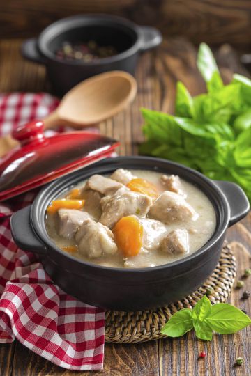 Ragoût de veau aux carottes et oignons