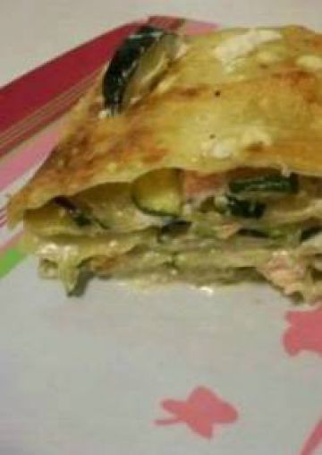 Lasagnes au saumon fumé et courgettes