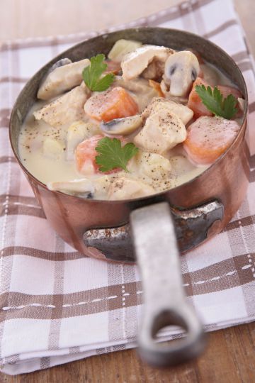 Blanquette de veau aux lardons et champignons