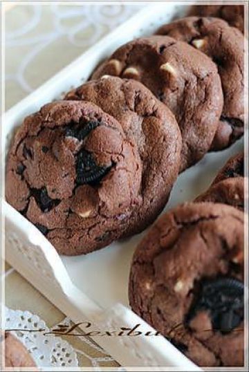 Biscuits triple chocolat aux biscuits Oréo