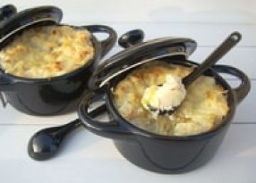 Parmentier de poireaux au fromage