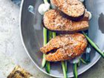 Concombre avec tranches de saumon