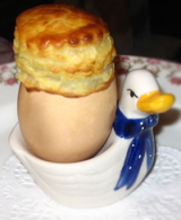 Oeufs feuilletés au crabe