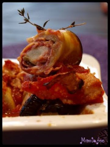 Paupiettes d'aubergine à la mozzarella