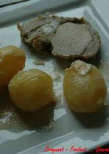 Rôti de porc au lait et ses pommes de terre fondantes