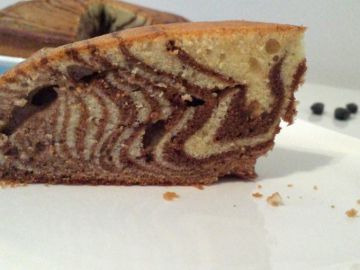 Zebra cake vanille - chocolat / tonka