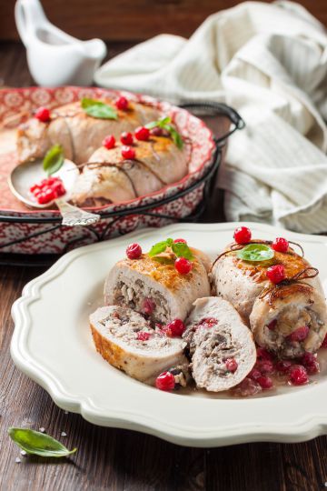 Paupiette de poulet aux champignons