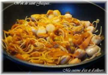 Wok de Saint-Jacques