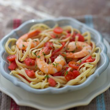 Linguine aux crevettes