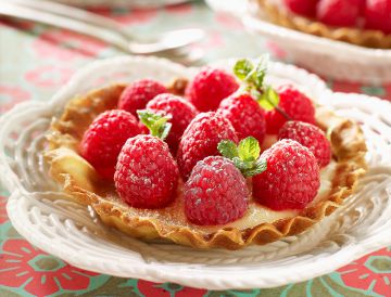 Tartelettes au chocolat blanc et framboises
