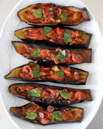 Petits bateaux d'aubergines