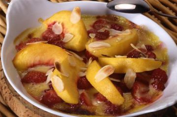 Gratin de nectarines au sabayon de porto