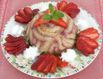Charlottines marbrées aux fraises