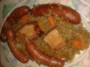 Saucisses aux lentilles