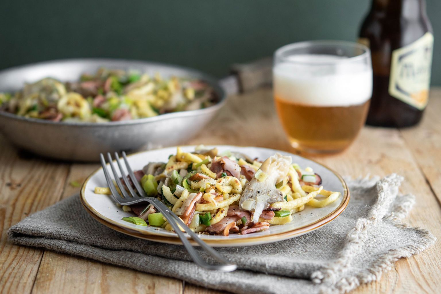 Poêlée de spätzle paysanne