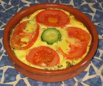 Flan à la tomate et aux courgettes