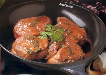 Boeuf glacé miel et moutarde
