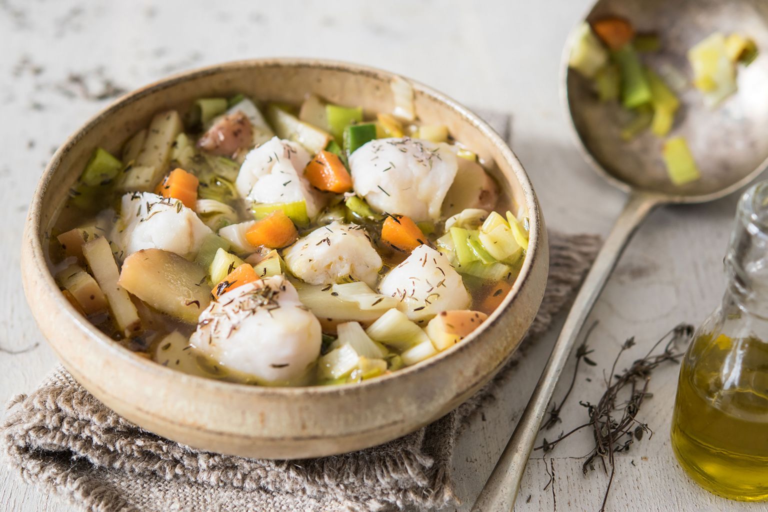 Cocotte de poisson blanc aux légumes