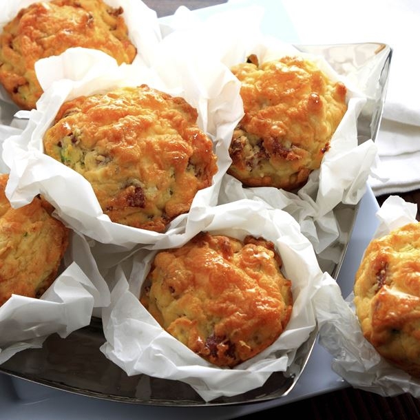 Muffins salés au poulet et curry