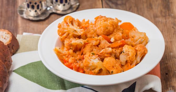 Ragoût ultralight de chou-fleur, carottes et paprika Minceur