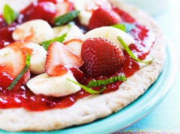 Pizza aux fruits