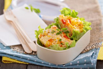 Bouchées d’omelette aux petits légumes