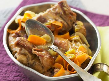 Sauté de lapin aux poivrons