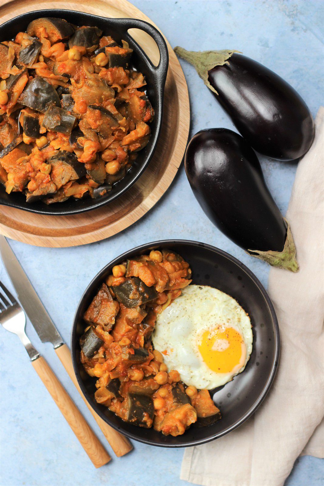 Curry d'aubergine et pois chiche cookeo