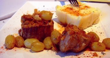Filet mignon aux raisins