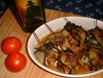 Pannequet d'aubergines, tomates et mozzarella