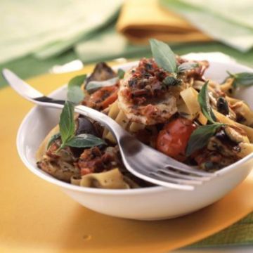Tagliatelles de poulet aux légumes du soleil