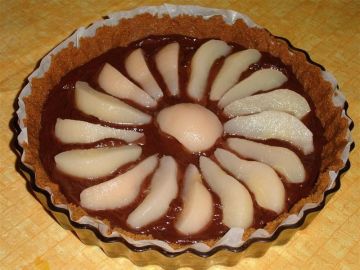 Tarte poires, chocolat et spéculoos