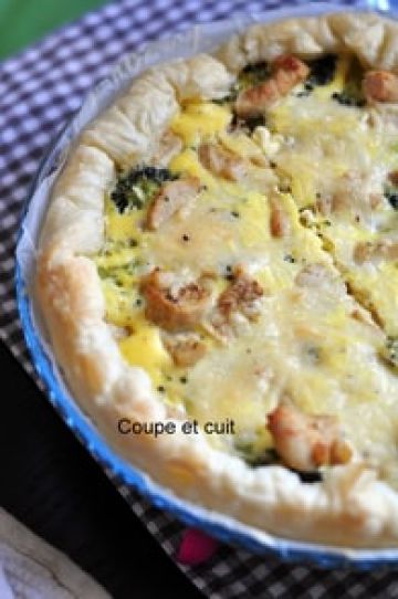Quiche au poulet au curry et brocolis