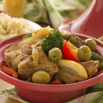 Tajine d'agneau aux olives et citron