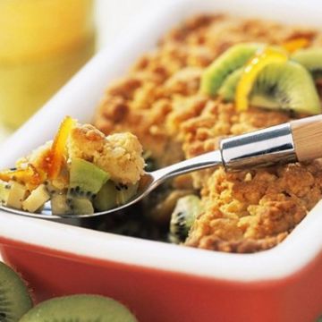 Crumble aux kiwis