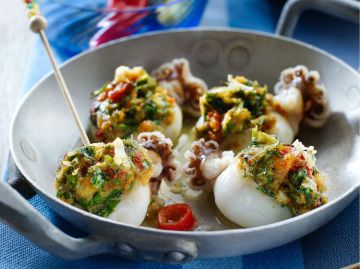 Chipirons farcis au chorizo de Philippe Etchebest