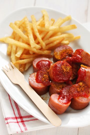 Currywurst de saucisses Knacki