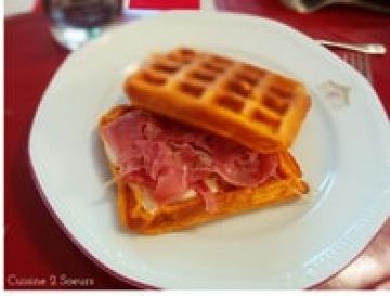 Gaufres de patate douce au jambon cru