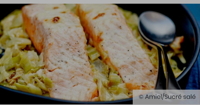 Estouffade saumon poireaux (cookeo) + riz -> medium