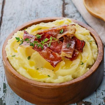 Purée de pommes de terre au bacon
