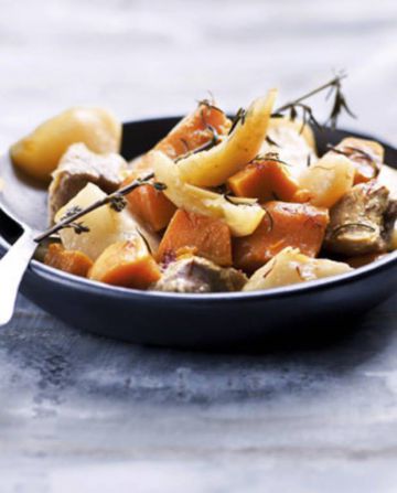 Tagine de veau au potiron et aux coings
