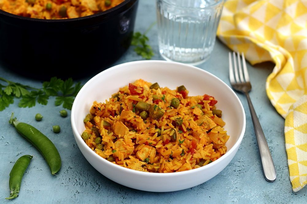 Galinhada (plat de riz et poulet brésilien)