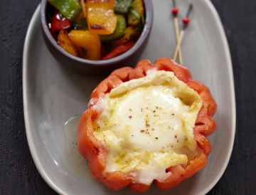 Ratatouille revisitée au Banon rôti avec sa croûte