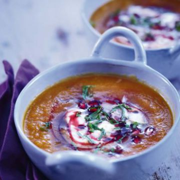Velouté de potimarron et grenade