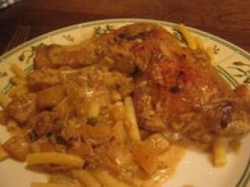 Poulet mijoté à la bière et aux endives