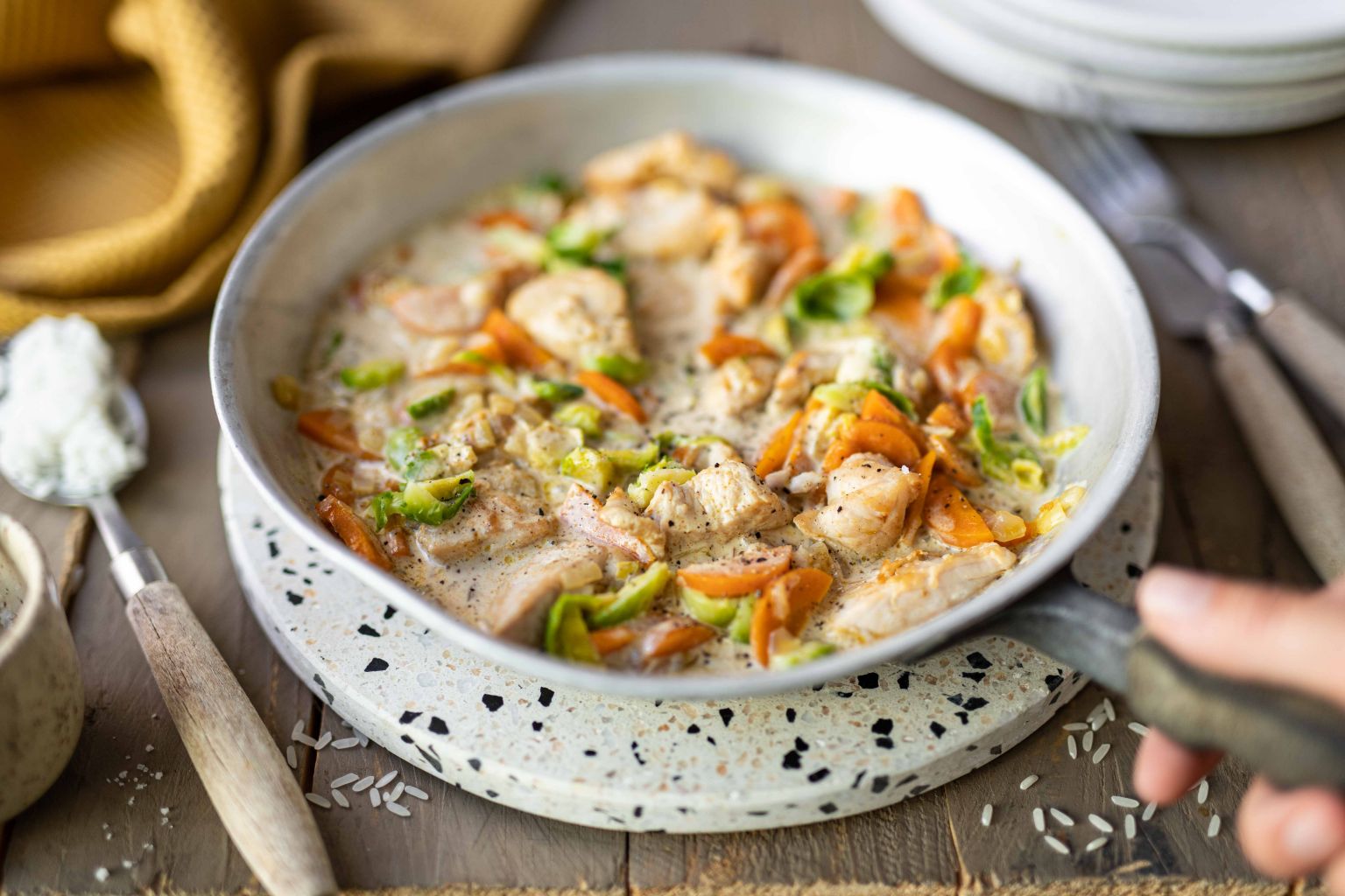 Curry rouge de dinde au lait de coco