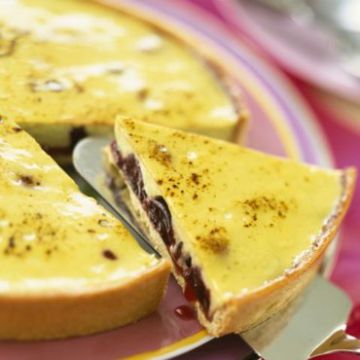 Tarte citron cerises
