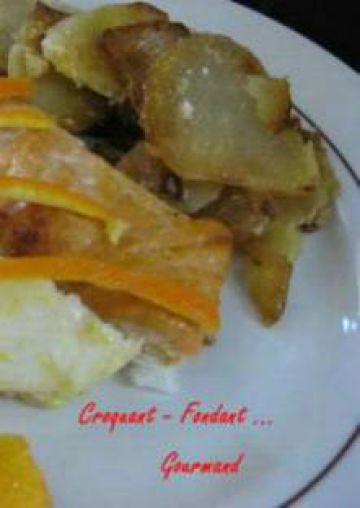 Dos de cabillaud et de saumon à l'orange