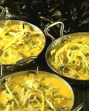 Moules aux poireaux