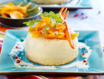 Flans de chou-fleur aux carottes 